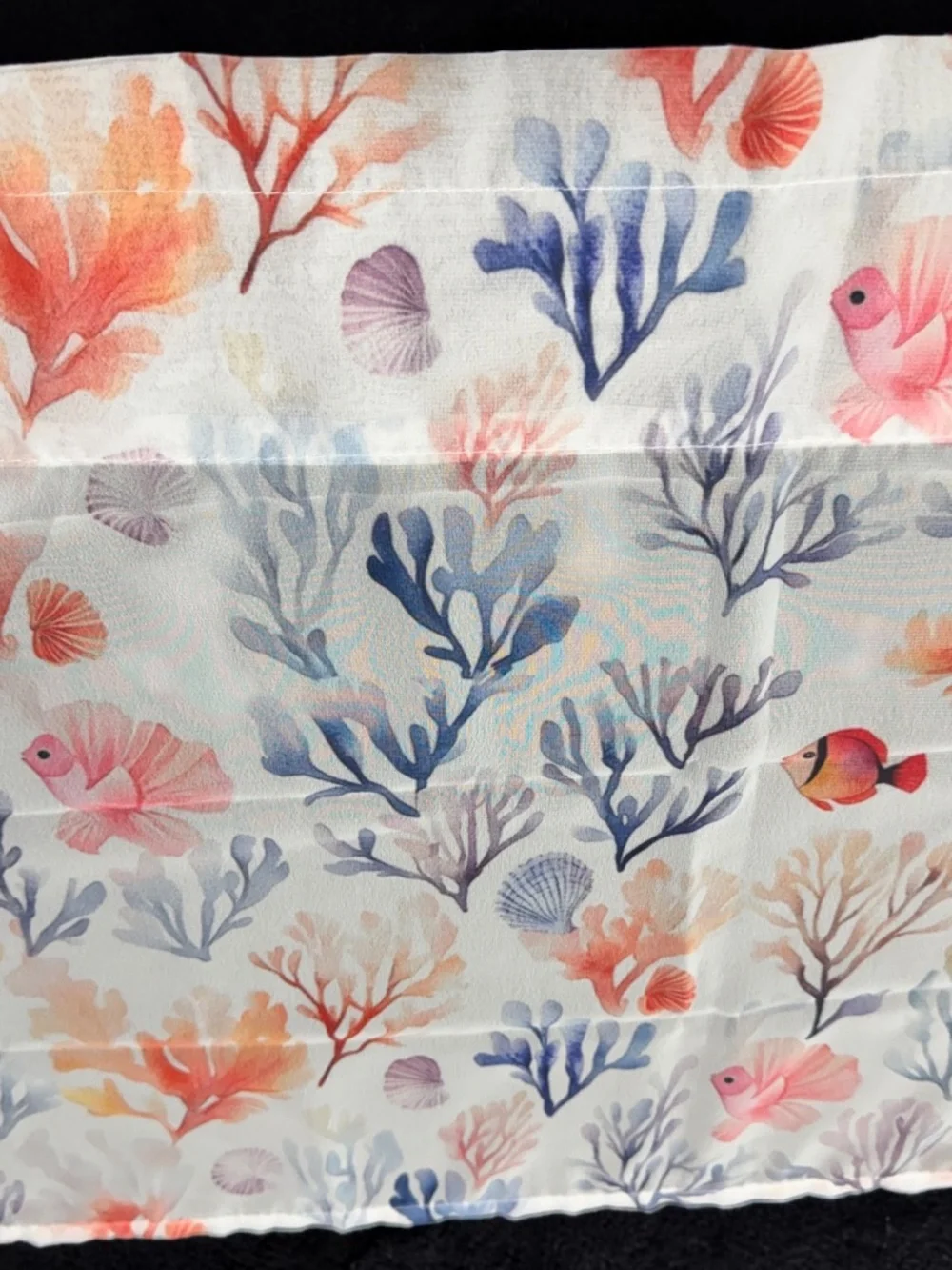 Coastal Ocean Coral Fish Window Valance 54x18 NWOT
